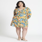 Linen Hardware Detail Mini Dress image number null