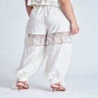 Balloon Pant With Lace And Tie Hem image number null