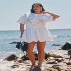 Mini Bubble Hem Skirt image number null