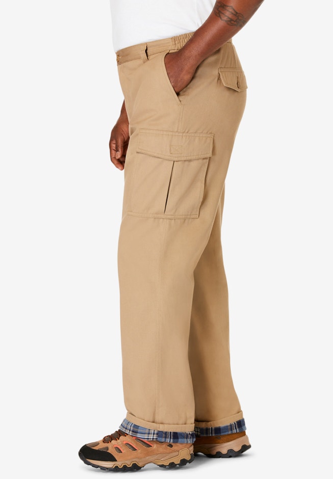 Boulder Creek™ flannel-lined side-elastic cargo pants image number null