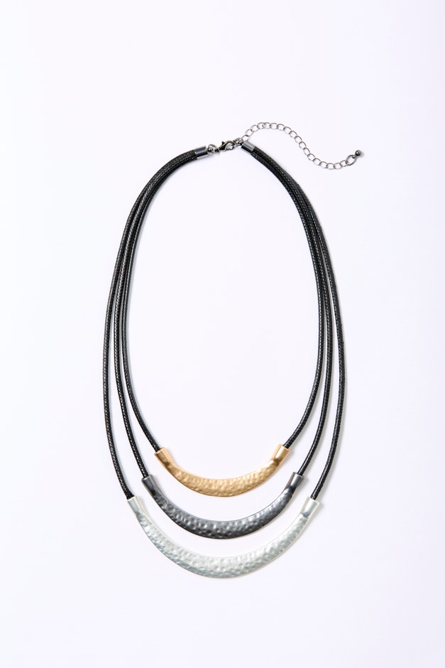 3 Row Multi Metal Necklace image number null