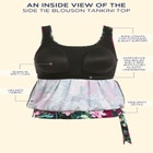 Side Tie Blouson Tankini Top image number null