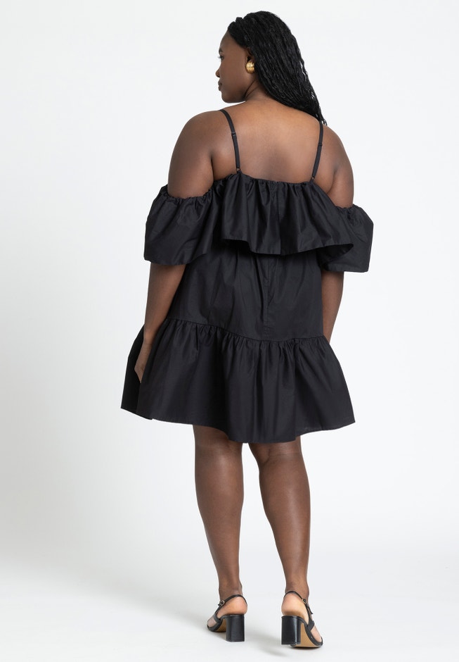 Off The Shoulder Ruffle Mini Dress image number null