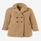 Plus Size Double Breasted Teddy Coat image number null