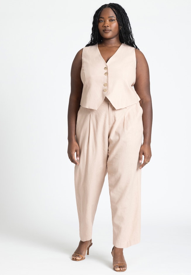 Pleat Detail Straight Leg Pant image number 0