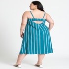 Stripe Linen Midi Dress image number null