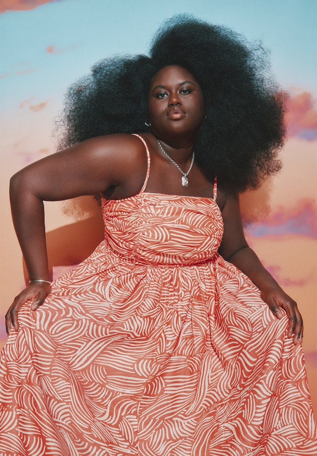 Shirred Bodice Flare Dress image number 4