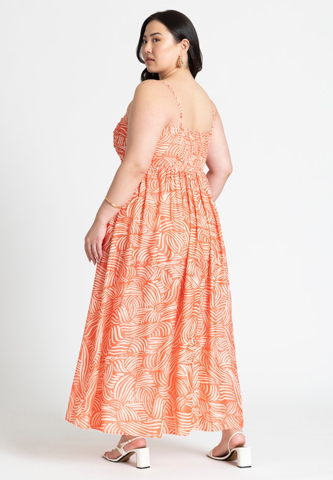 Shirred Bodice Flare Dress image number 1