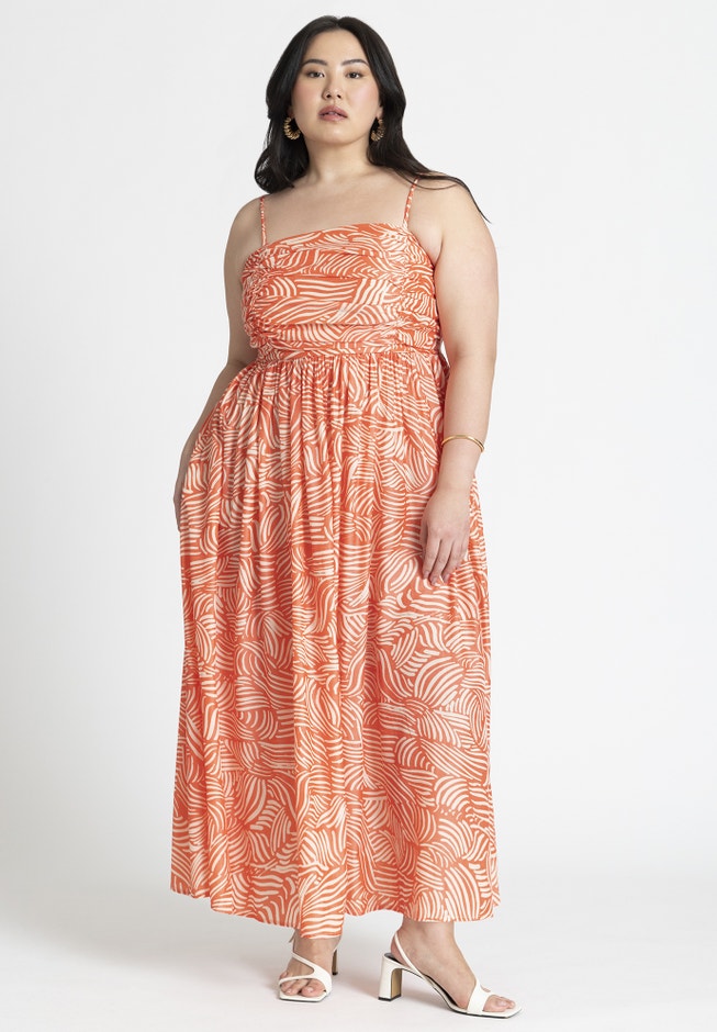 Shirred Bodice Flare Dress image number 3