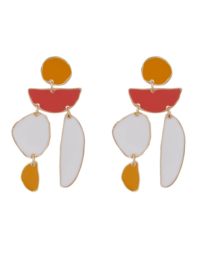 Multi Rounded Shape Drop Earrings image number 0