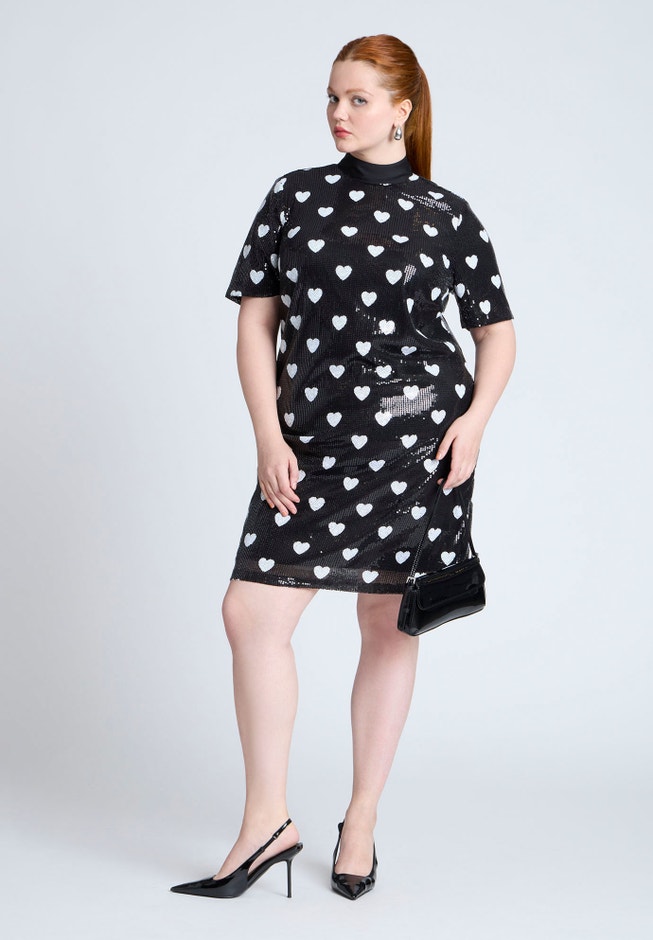 Mini Heart Sequin Dress image number 1