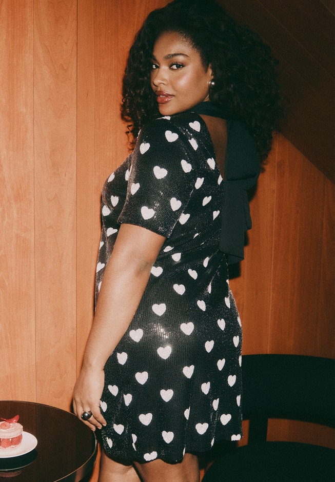 Mini Heart Sequin Dress image number 0