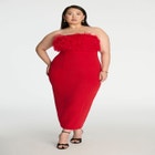 Tulle Bodice Column Dress image number null