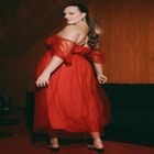 Puff Sleeve Tulle Flare Dress image number null