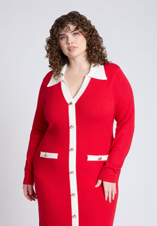 Sweetheart Sweater Dress image number 2