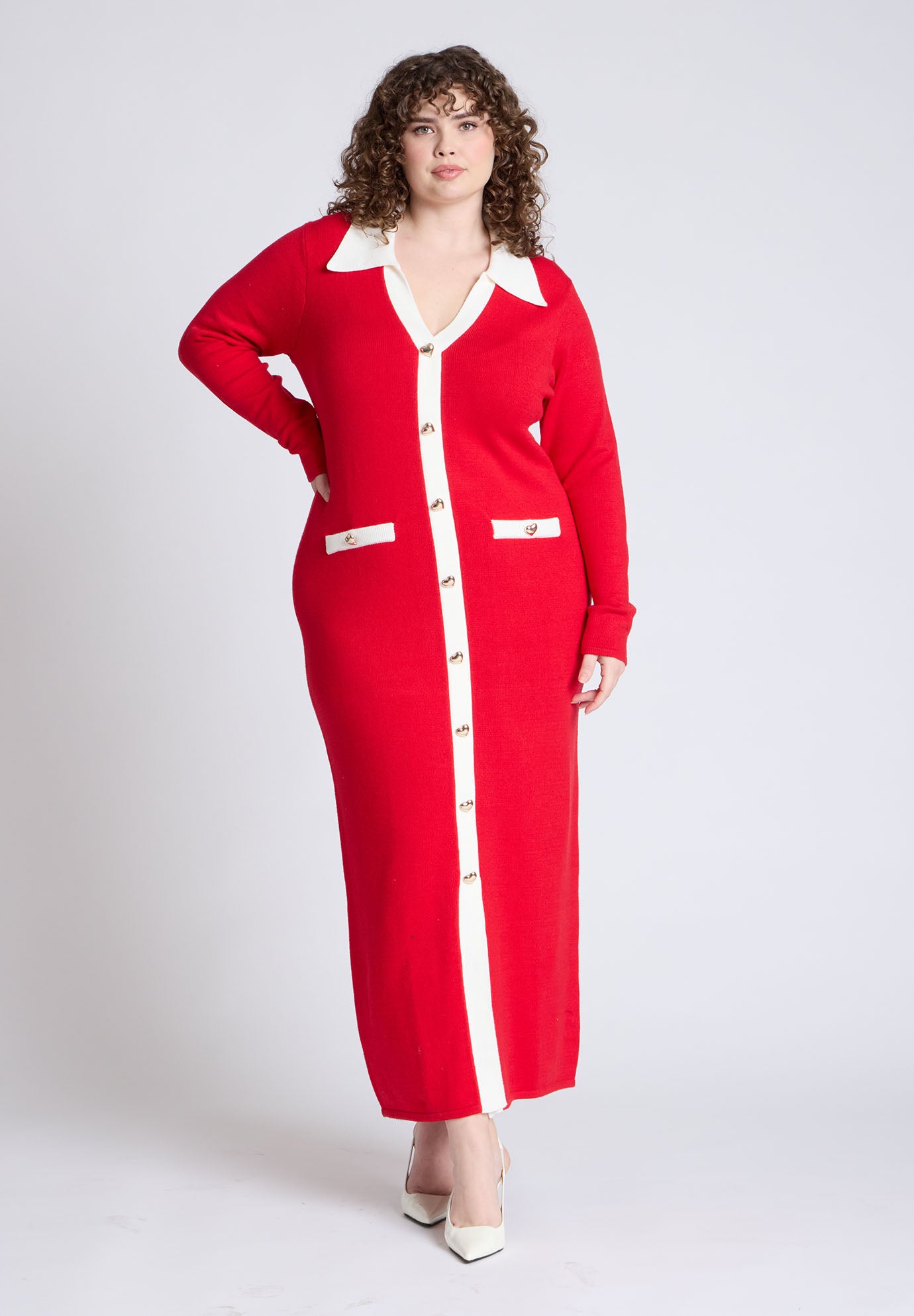 Sweetheart Sweater Dress image number 0