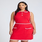 Contrast Tipping Mod Mini Dress image number null