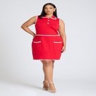 Contrast Tipping Mod Mini Dress image number null