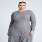 Cable Sweater Maxi Dress image number null