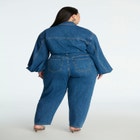 Barrel Leg Denim Jumpsuit image number null