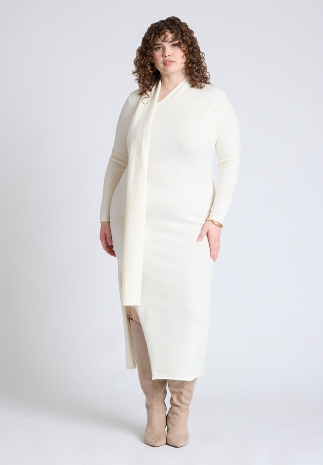 Scarf Sweater Dress | ELOQUII Scarf Sweater Dress | ELOQUII