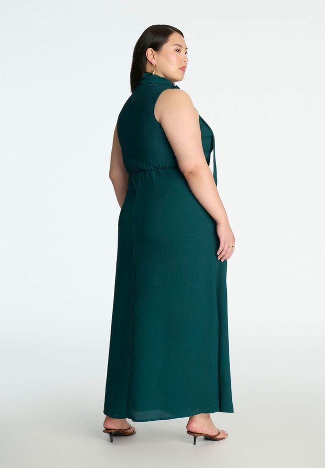 Tie Neck Maxi Dress image number 1