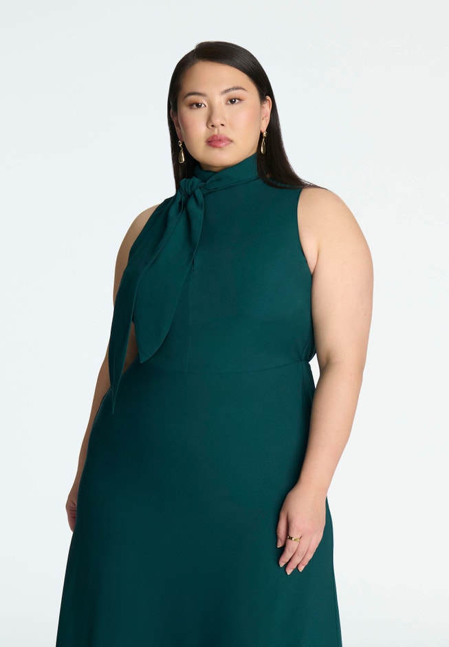 Tie Neck Maxi Dress image number 2