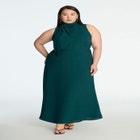 Tie Neck Maxi Dress image number null