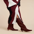 Calf Hair Kitten Heel Boot image number null