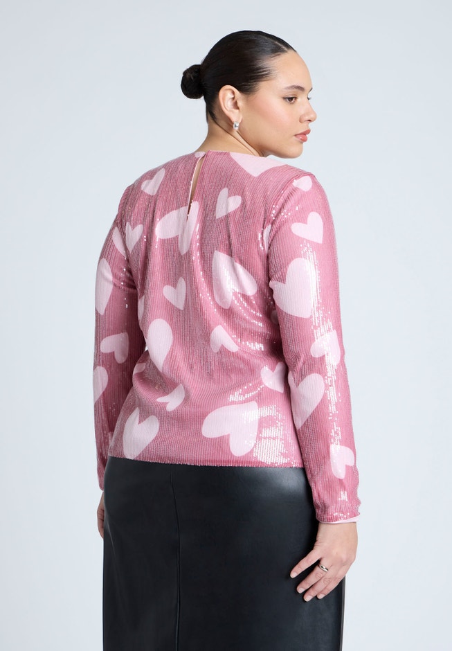 Sequin Heart Top image number 1