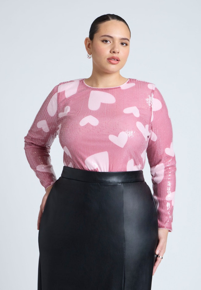 Sequin Heart Top image number 0