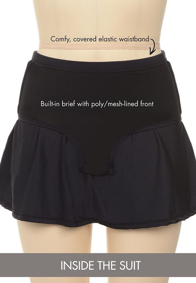 Chlorine Resistant A-line Swim Skirt image number 2