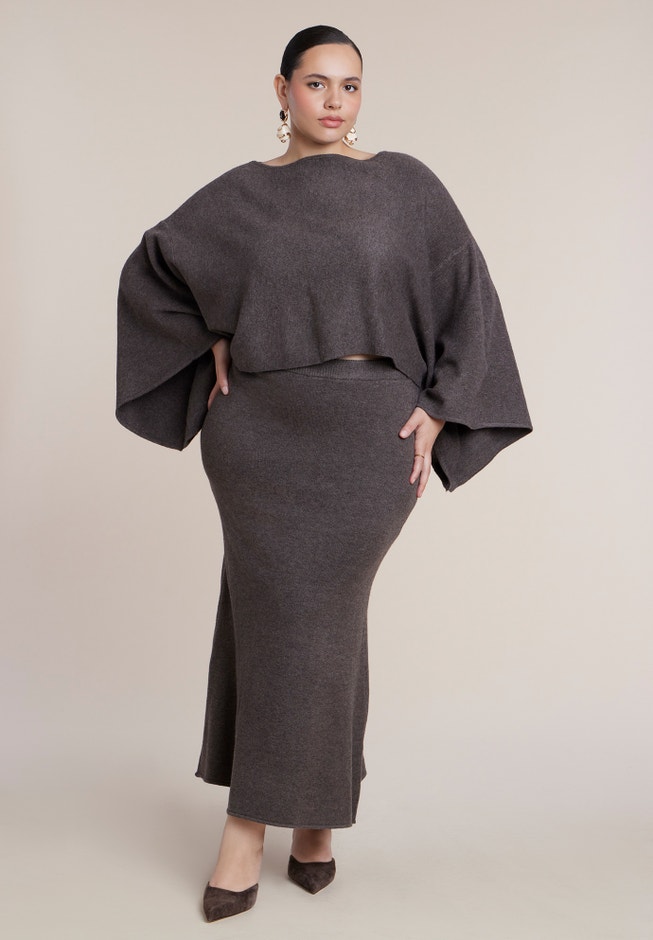 Draped Cropped Sweater image number 2