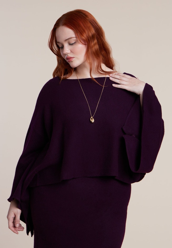 Draped Cropped Sweater image number 1