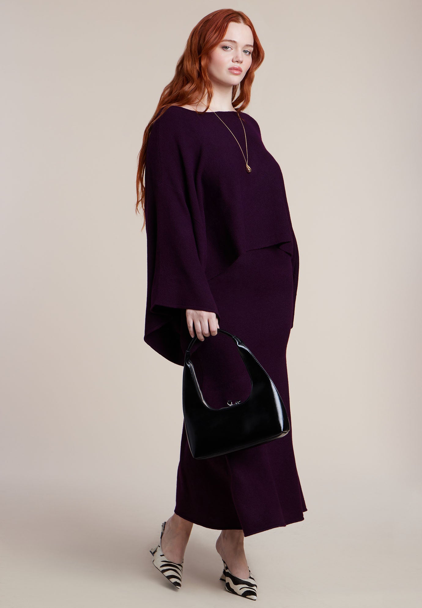 Draped Cropped Sweater image number 3