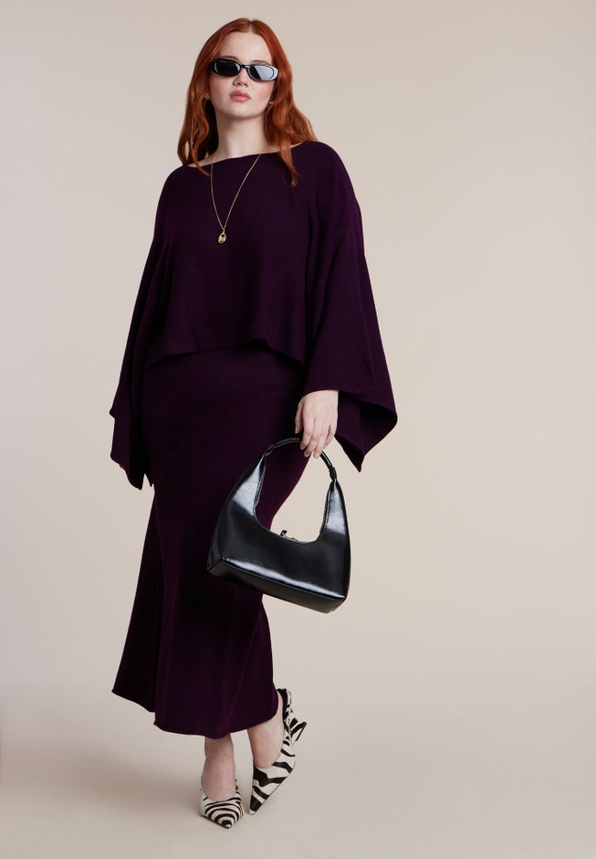 Draped Cropped Sweater image number 4