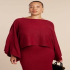 Draped Cropped Sweater image number null
