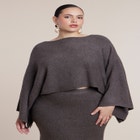 Draped Cropped Sweater image number 0