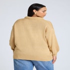 Round Neckline Slouchy Sweater image number null