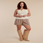 Fold Over Kitten Heel Boot image number null