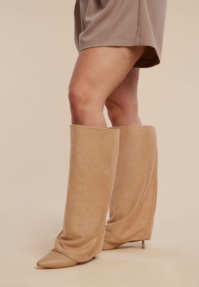 Fold Over Kitten Heel Boot image number 3
