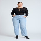 Embroidered Naomi Straight Leg Jean image number null