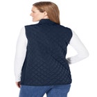 Zip-Front Quilted Vest image number null