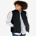 Zip-Front Quilted Vest image number null