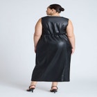 Faux Leather Vest Dress image number null