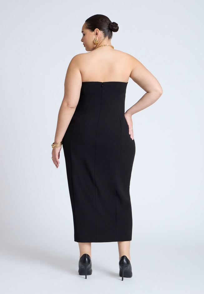 Tube Maxi Dress With Buttons image number null