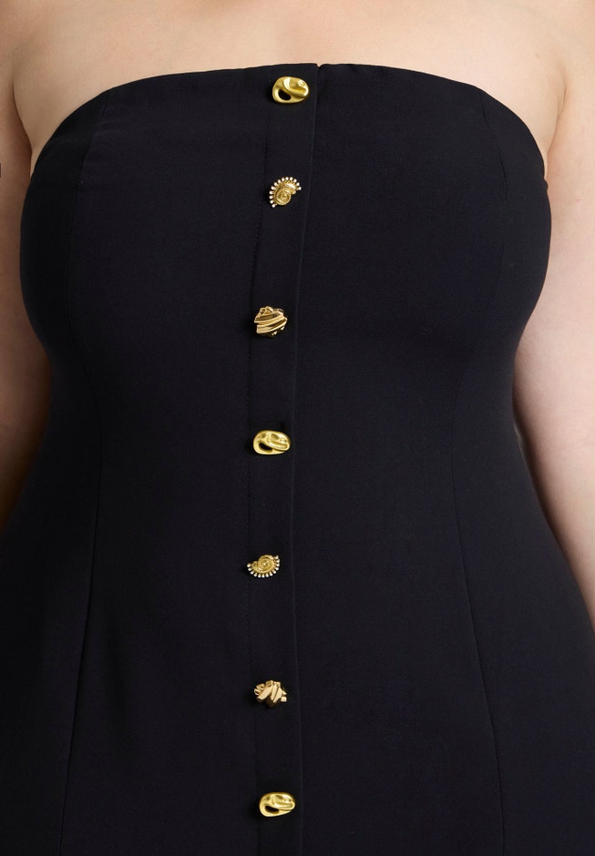 Tube Maxi Dress With Buttons image number null