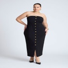 Tube Maxi Dress With Buttons image number null