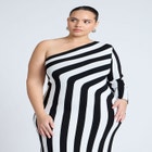 Striped Maxi Dress image number null