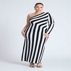 Striped Maxi Dress image number null